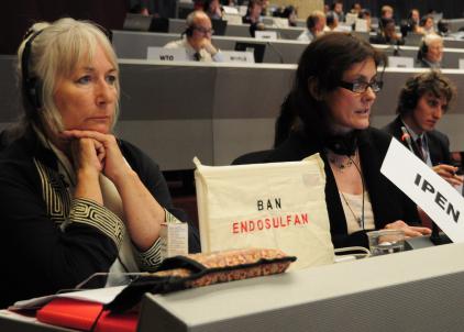 Mariann Lloyd-Smith and Olga Speranskaya at the Stockholm Convention's 5th Conference of the Parties